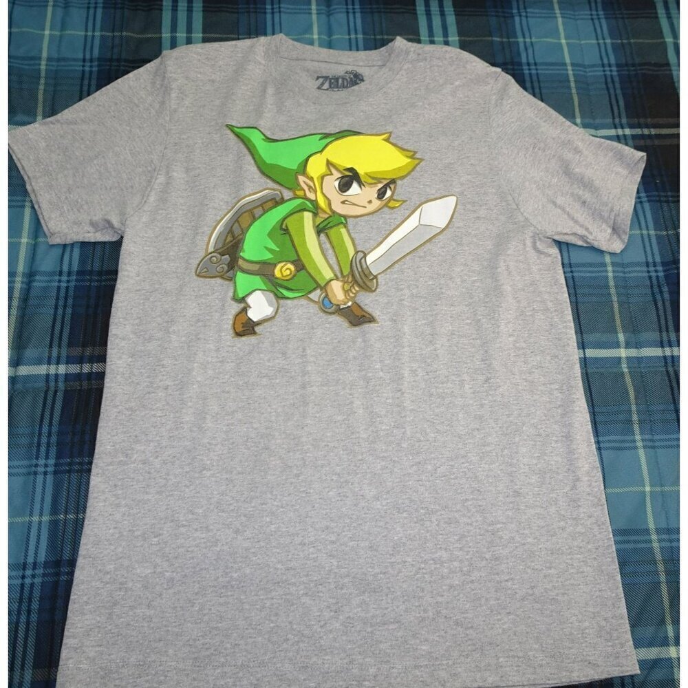 The Spirit of Zelda Spirit Tracs Gray T-Shirt Size Medium